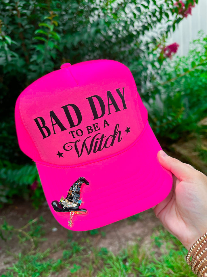 Bad Day To Be A Witch Hot Pink Trucker Hat