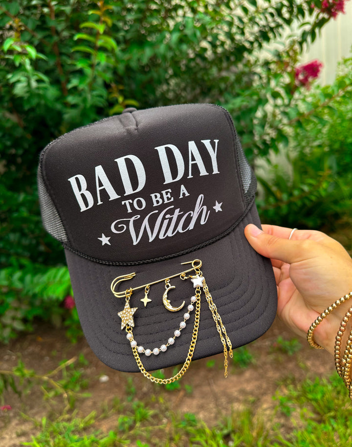 Bad Day To Be A Witch Black Trucker Hat