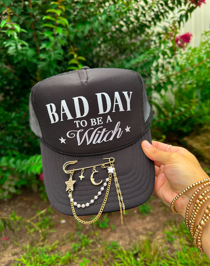 Bad Day To Be A Witch Black Trucker Hat
