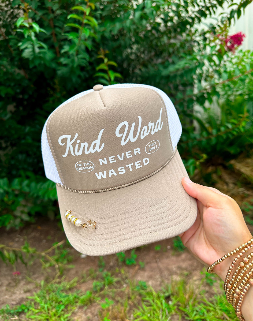 Kind Word Never Wasted Khaki/White Trucker