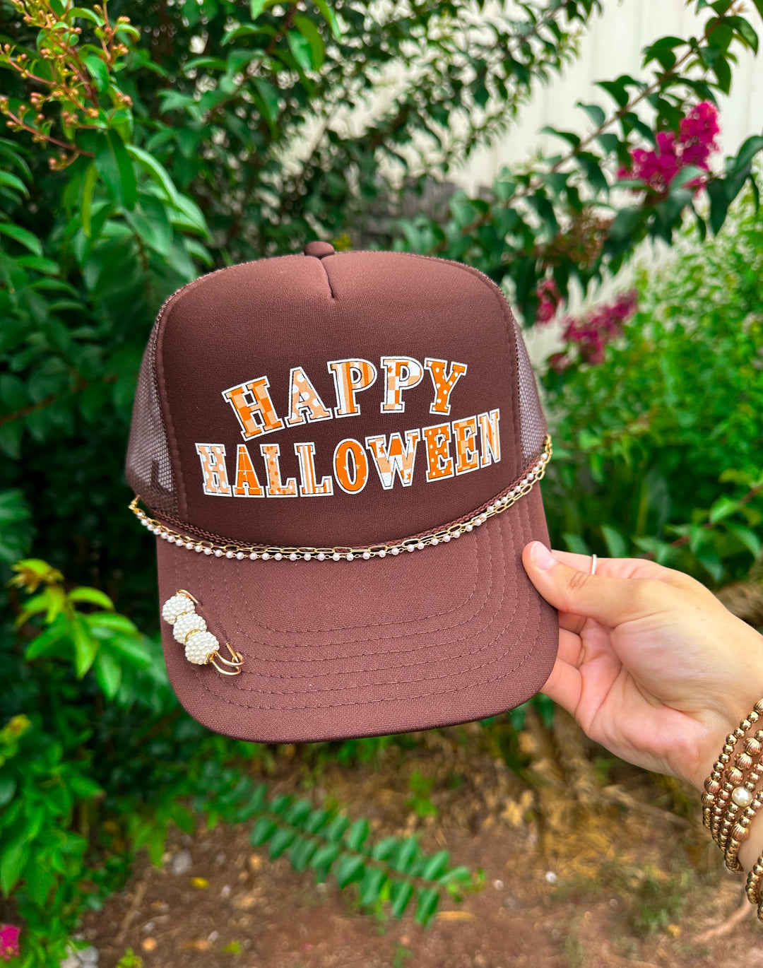 Happy Halloween BROWN Trucker Hat