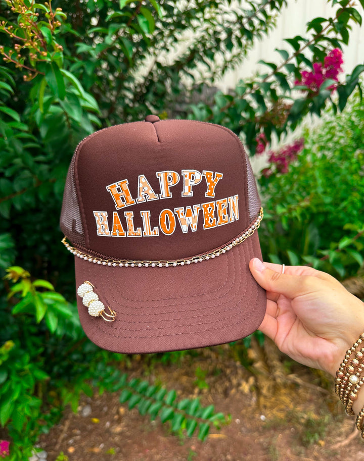 Happy Halloween BROWN Trucker Hat
