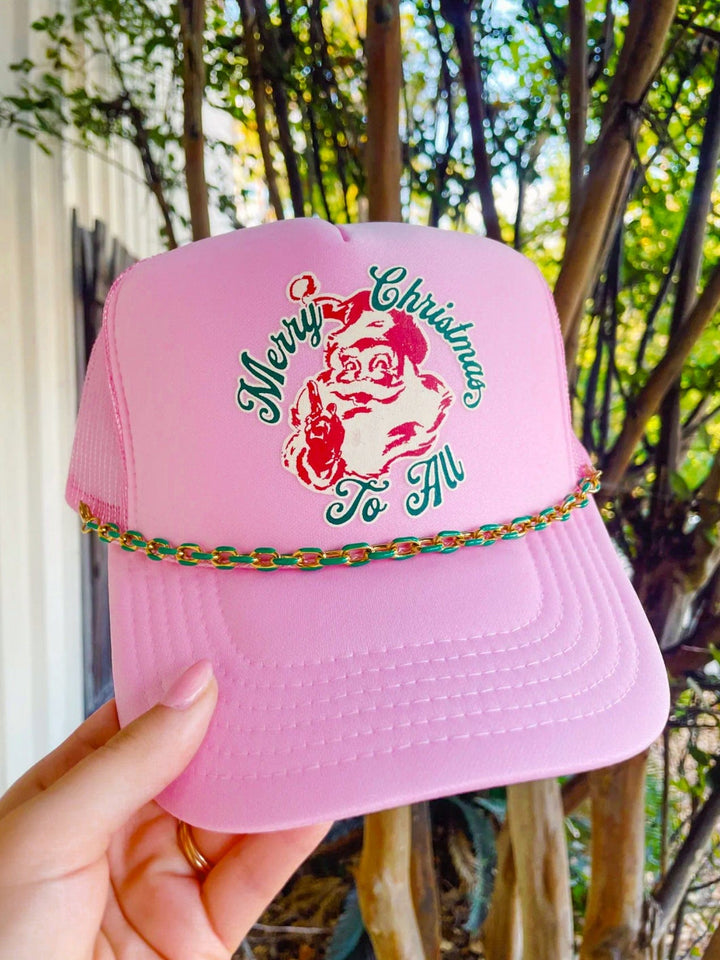 Vintage Santa Light Pink Trucker