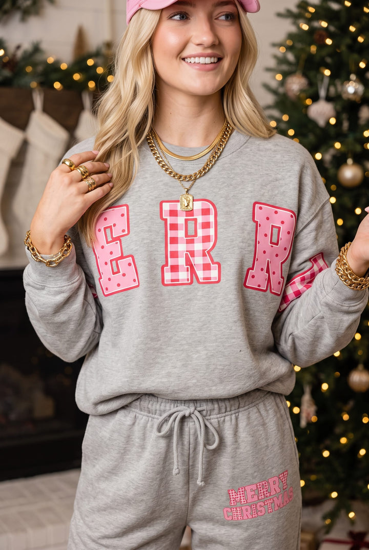 Merry Christmas Patch Sweatshirt
