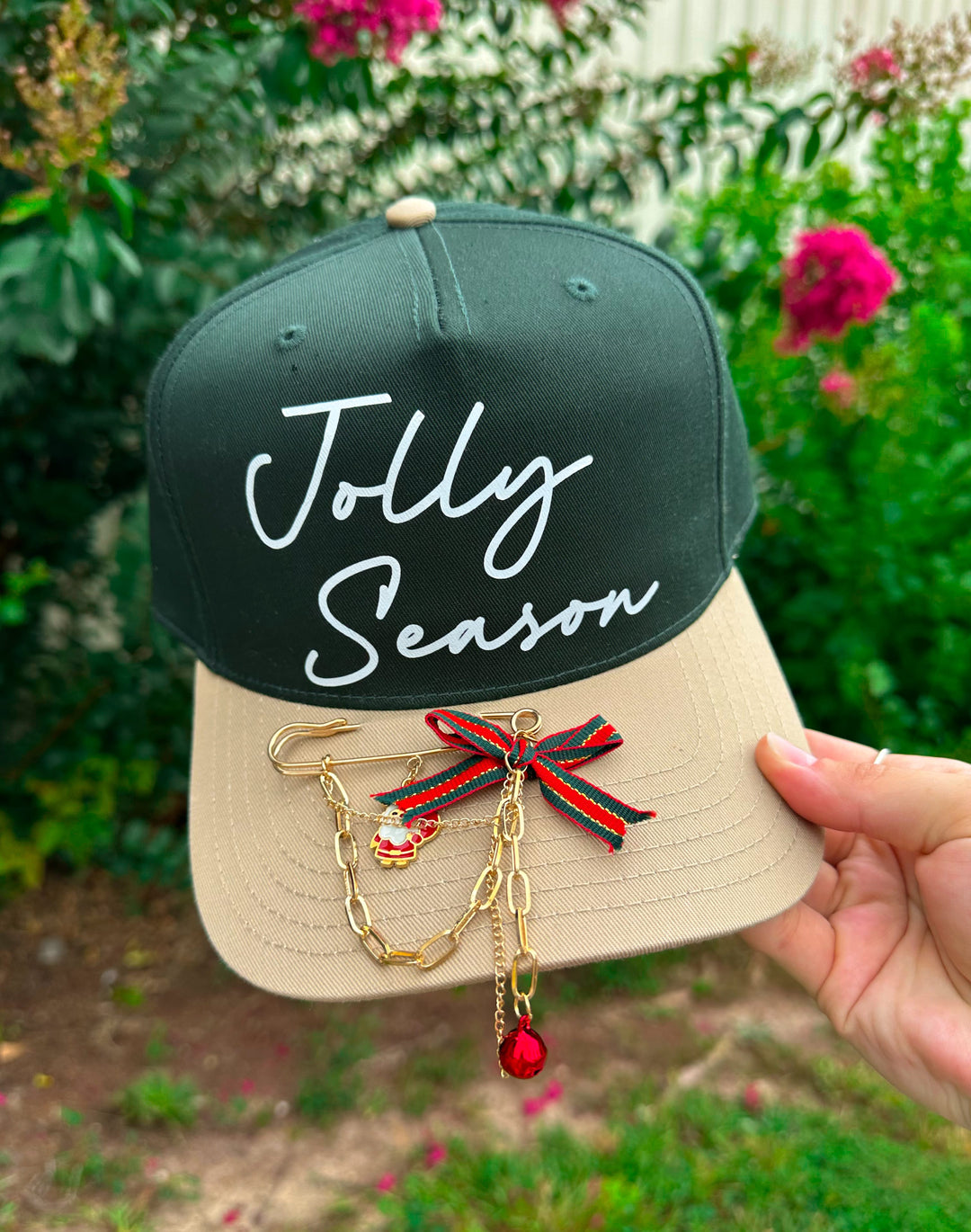 Jolly Season Dark Green/Tan Canvas Trucker Hat