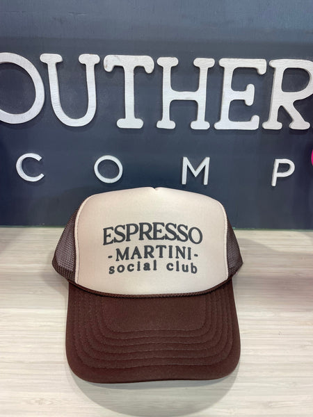 Espresso Martini Social Club Tan/Brown Trucker Hat