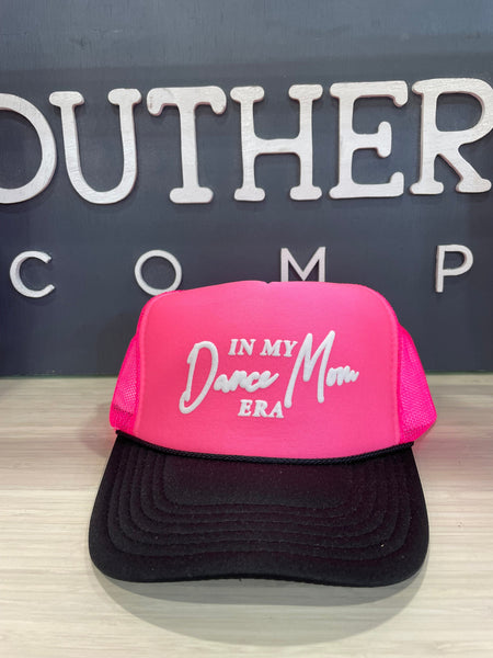 In My Dance Mom Era Hot Pink/Black Trucker Hat