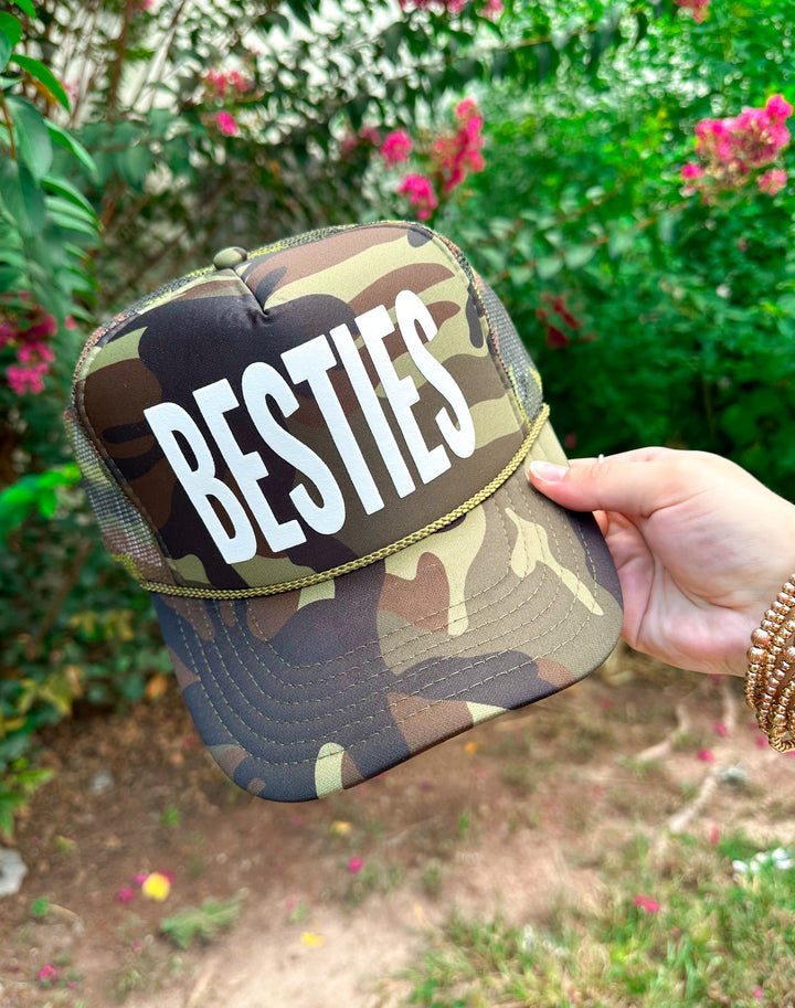 BESTIES Full Camo Trucker Hat