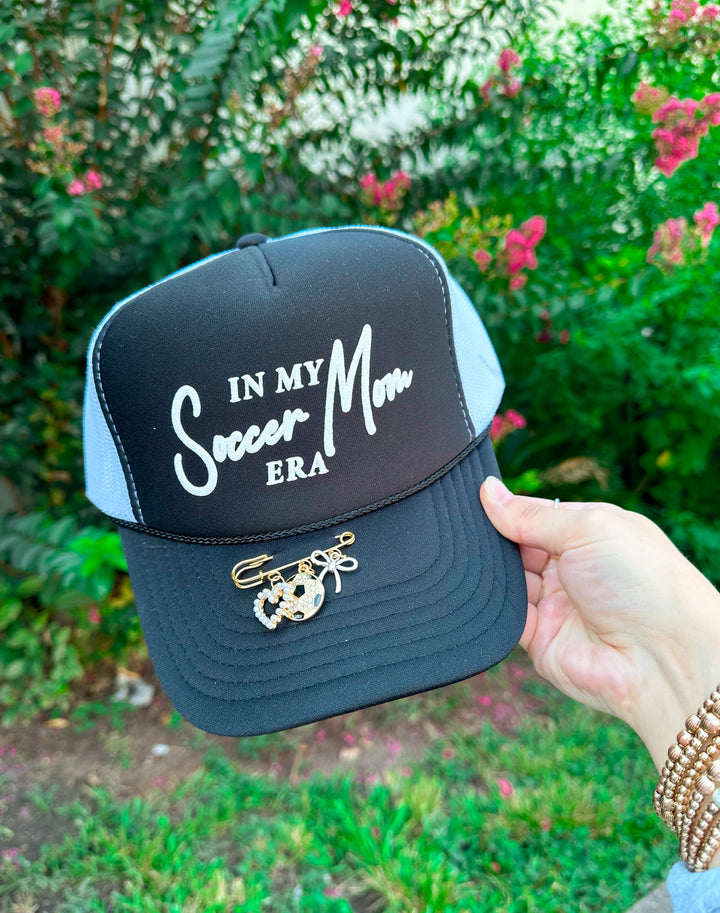 In My Soccer Mom Era Black/White Trucker Hat