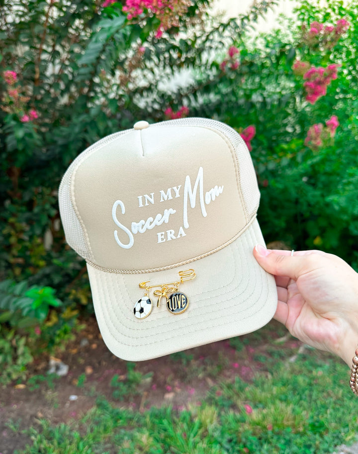 In My Soccer Mom Era Tan Trucker Hat