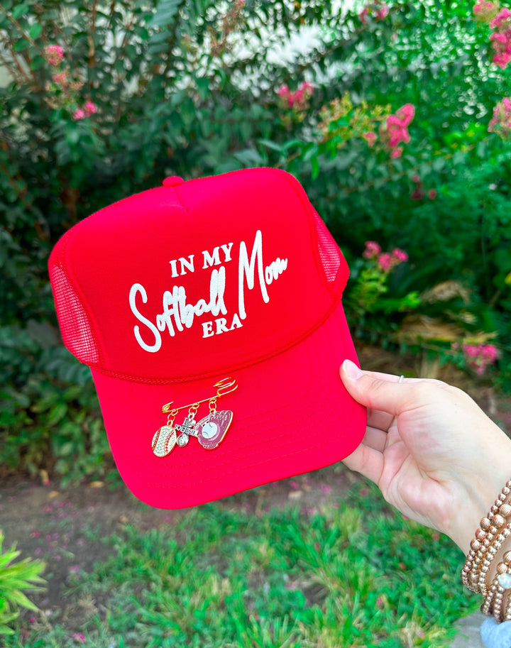 In My Softball Mom Era Red Trucker Hat