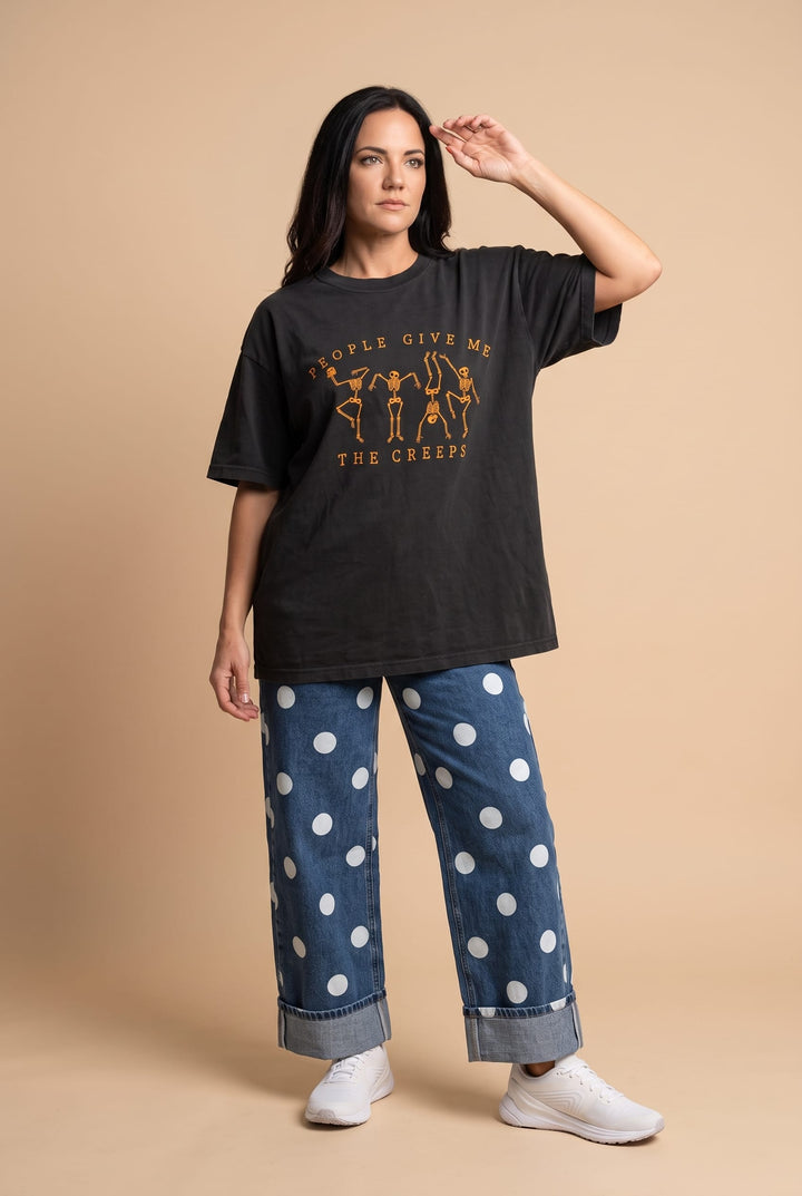 People Give Me Creeps Mock Tee