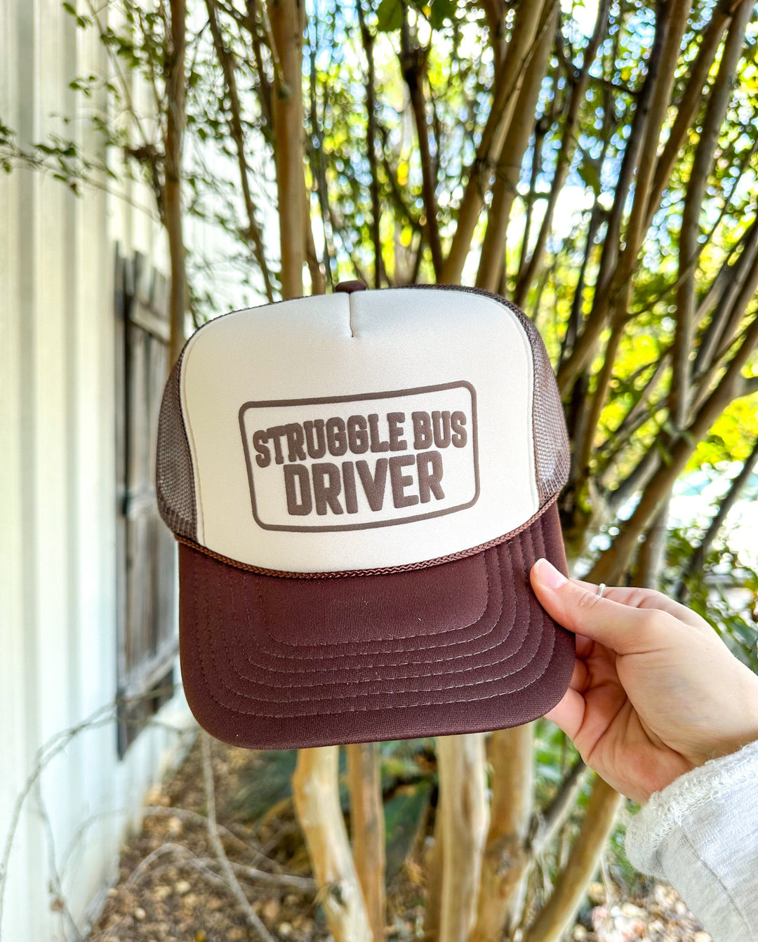 Struggle Bus Driver Tan/Brown Trucker Hat