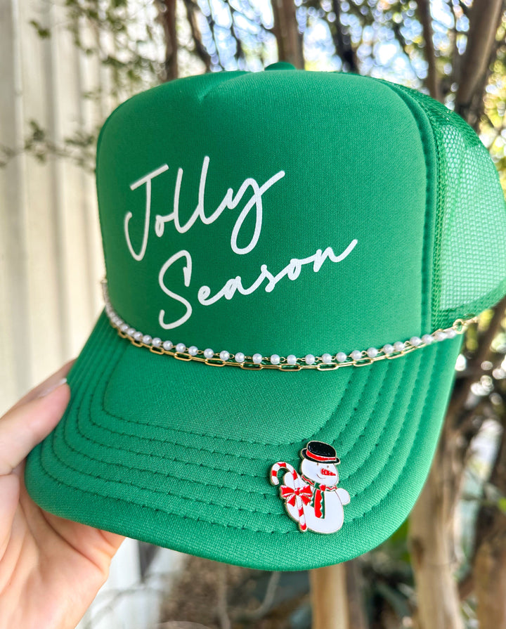 Jolly Season Kelly Green Trucker