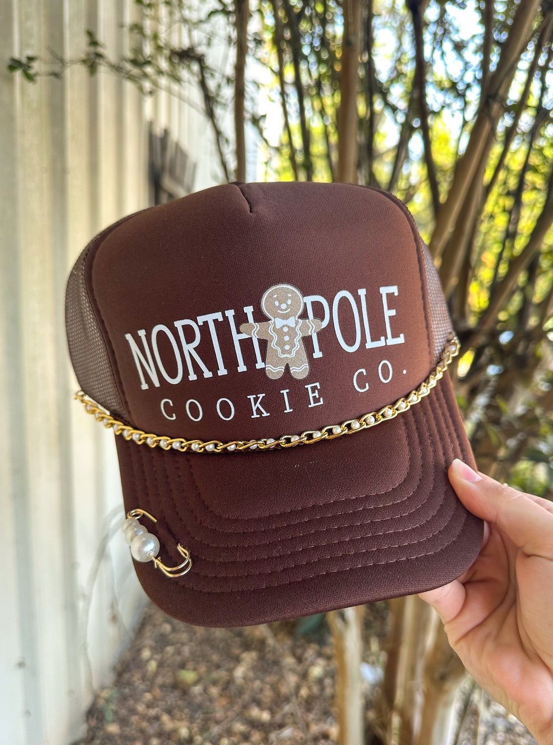 North Pole Cookie Co Dark Brown Trucker