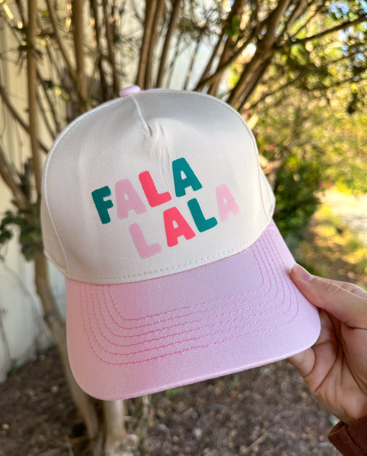FA LA LA Tan/Light Pink Canvas Trucker