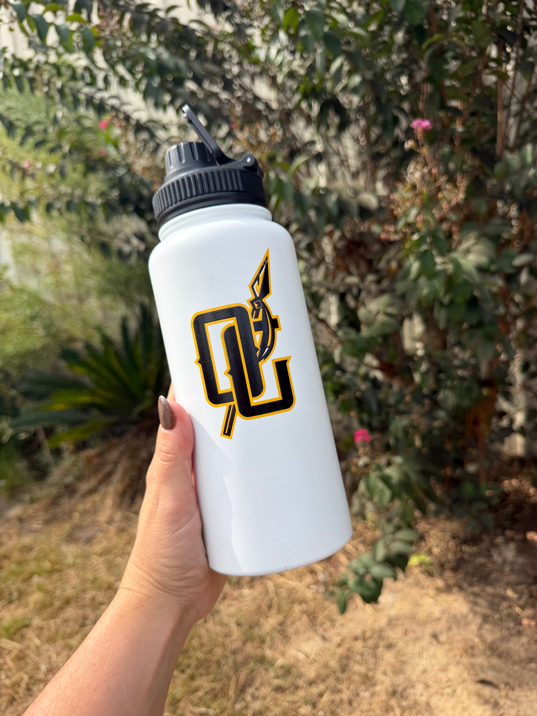 Oak Grove Logo Stainless Steel White Drink Bottle