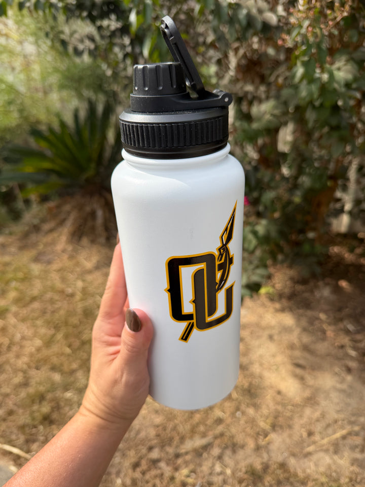 Oak Grove Logo Stainless Steel White Drink Bottle