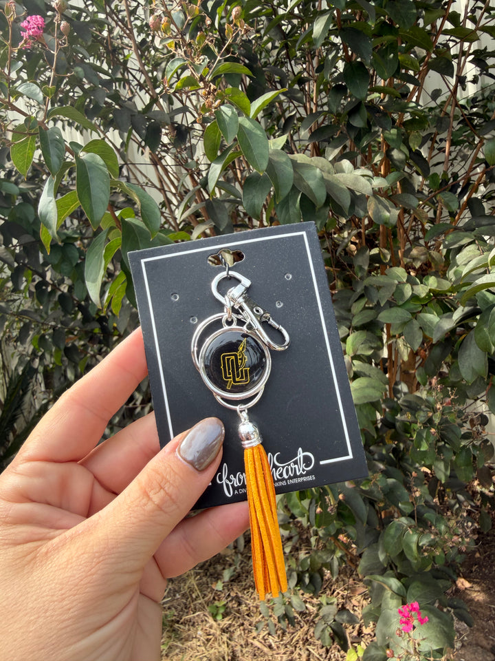 Oak Grove Pendant Gold Keychain