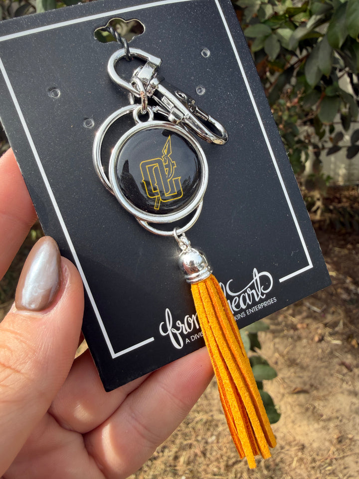 Oak Grove Pendant Gold Keychain