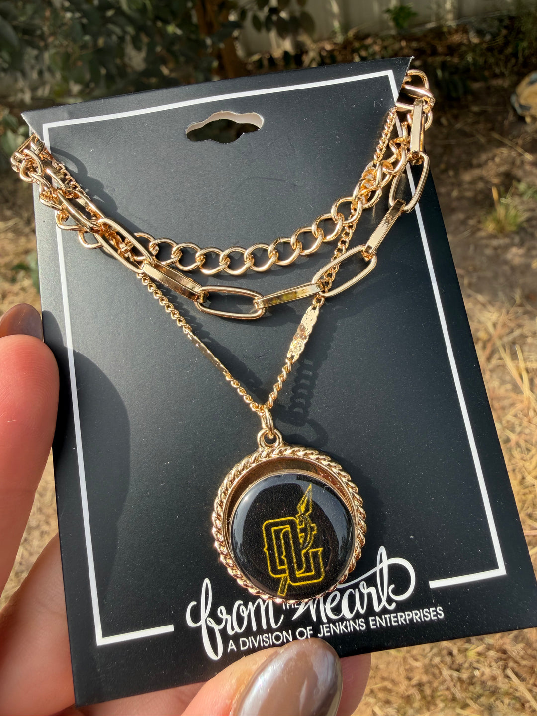 Oak Grove Pendant Gold Stacked Necklace