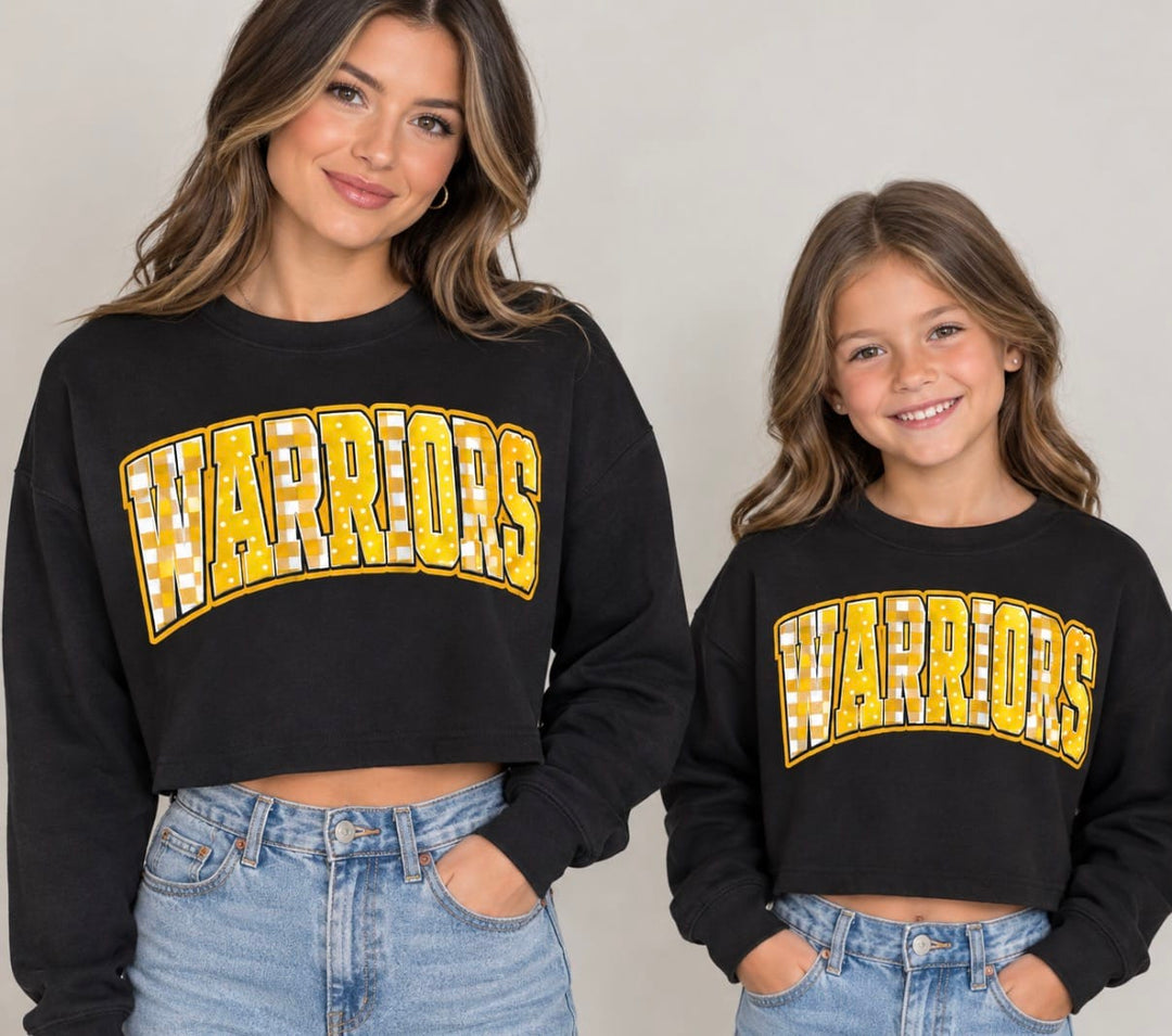 Oak Grove Warriors Black crop swt