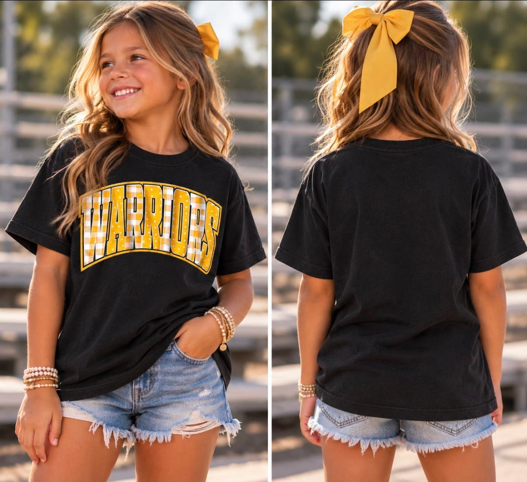 Warriors Patch Comfort Colors Tee YOUTH