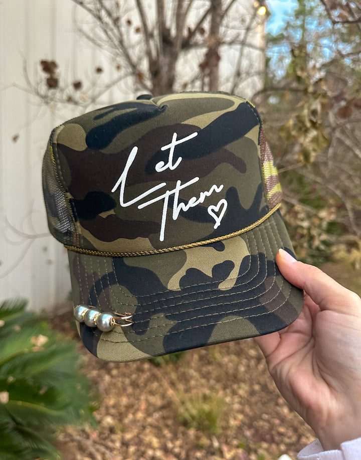 Let Them Full Camo Trucker