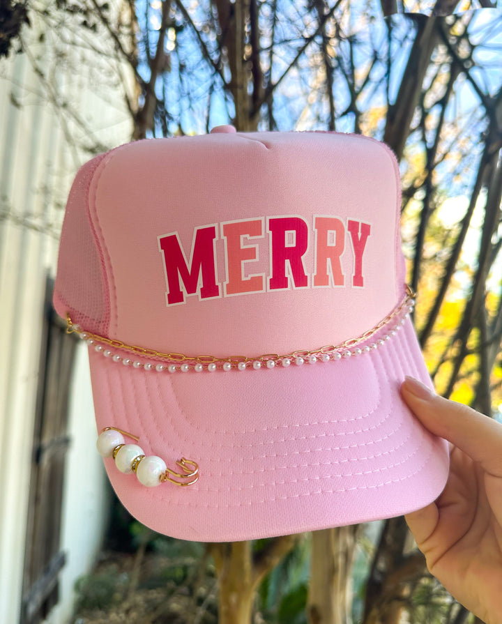 MERRY Light Pink Trucker Hat