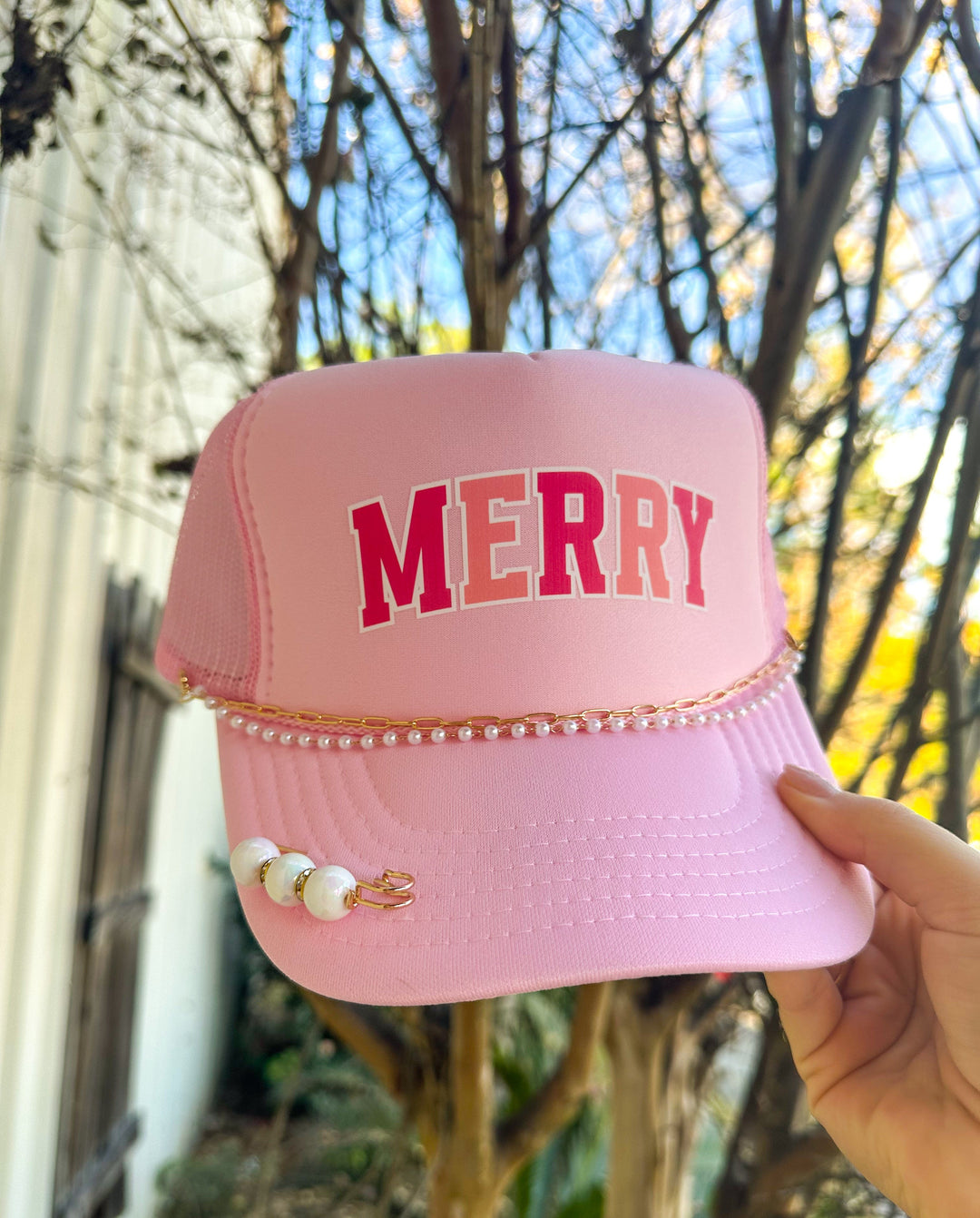 MERRY Light Pink Trucker Hat