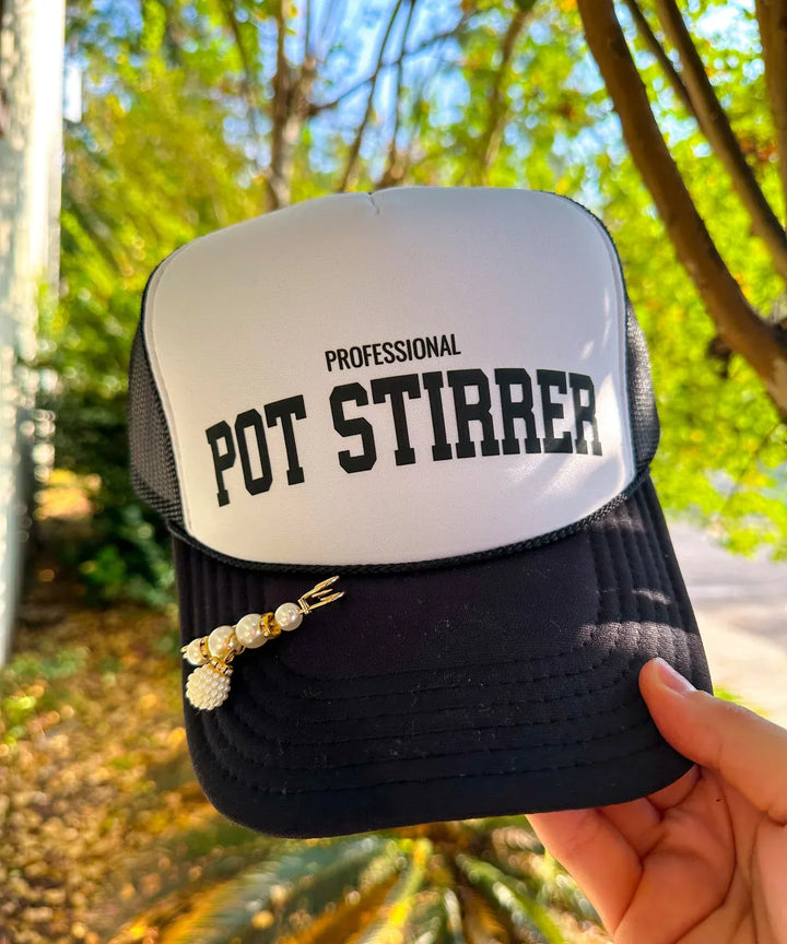 Professional Pot Stirrer White/Black Trucker