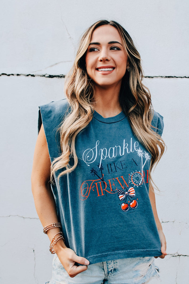 Sparkle Like A Firework Muscle Tee