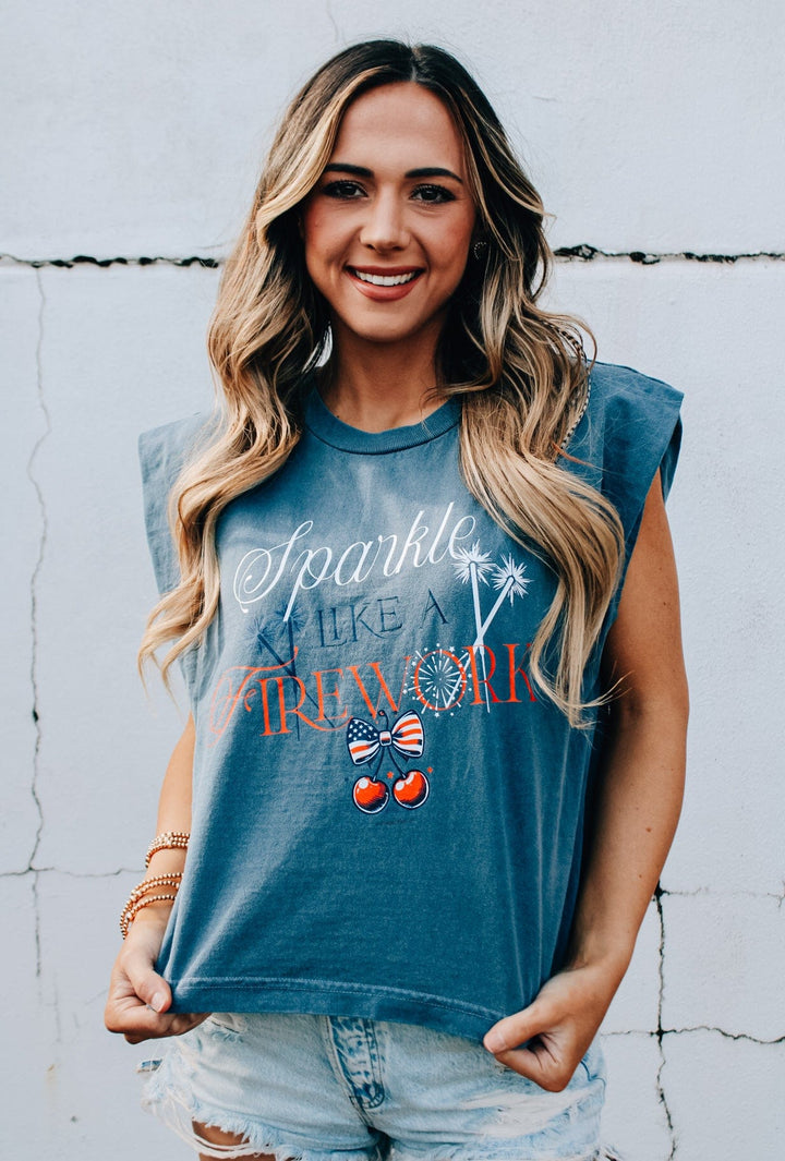 Sparkle Like A Firework Muscle Tee