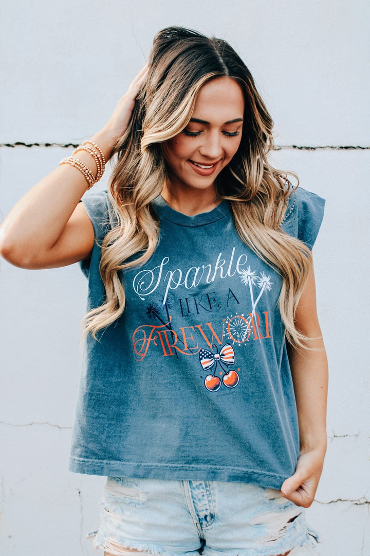 Sparkle Like A Firework Muscle Tee