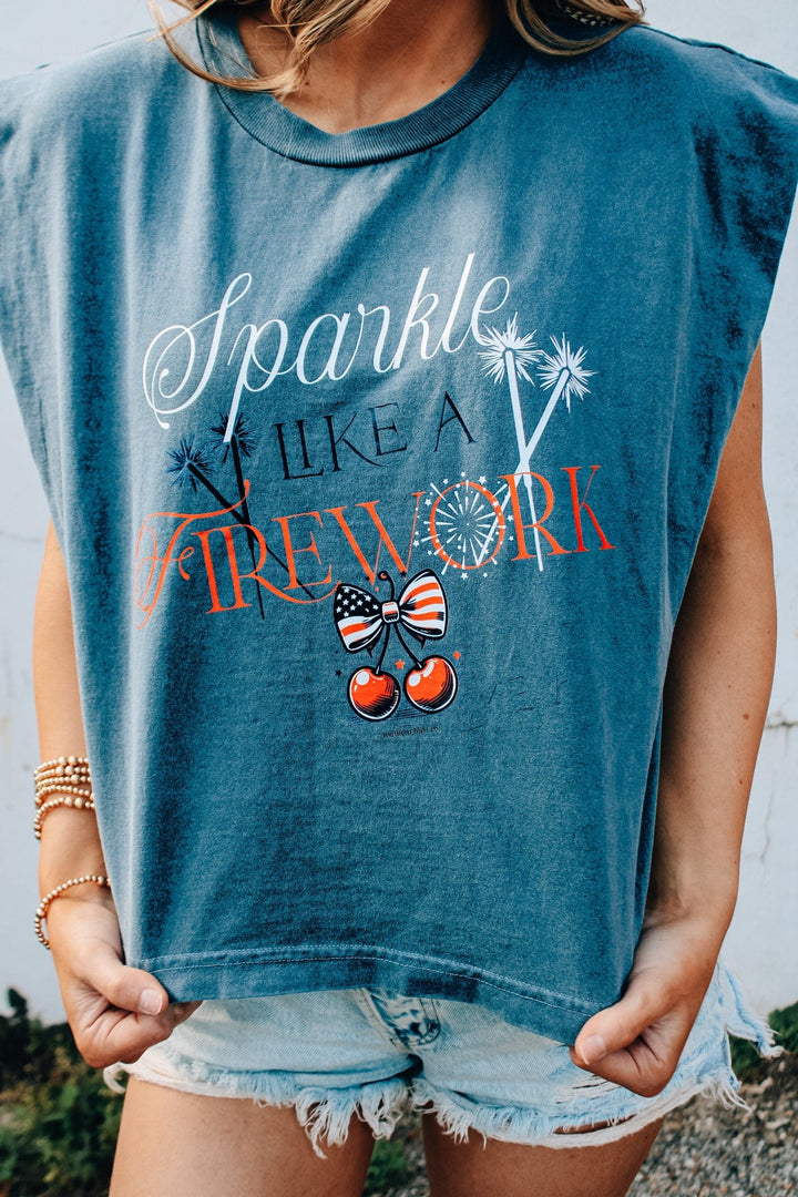 Sparkle Like A Firework Muscle Tee