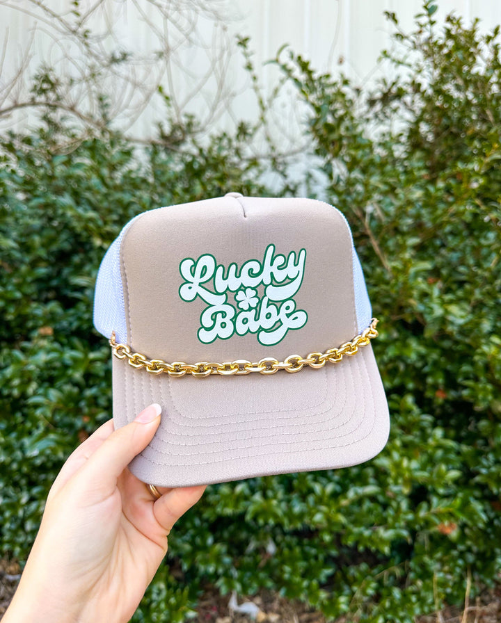 Lucky Babe Khaki/White Trucker