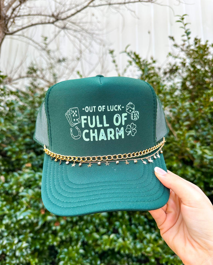 Full of Charm Dark Green Trucker