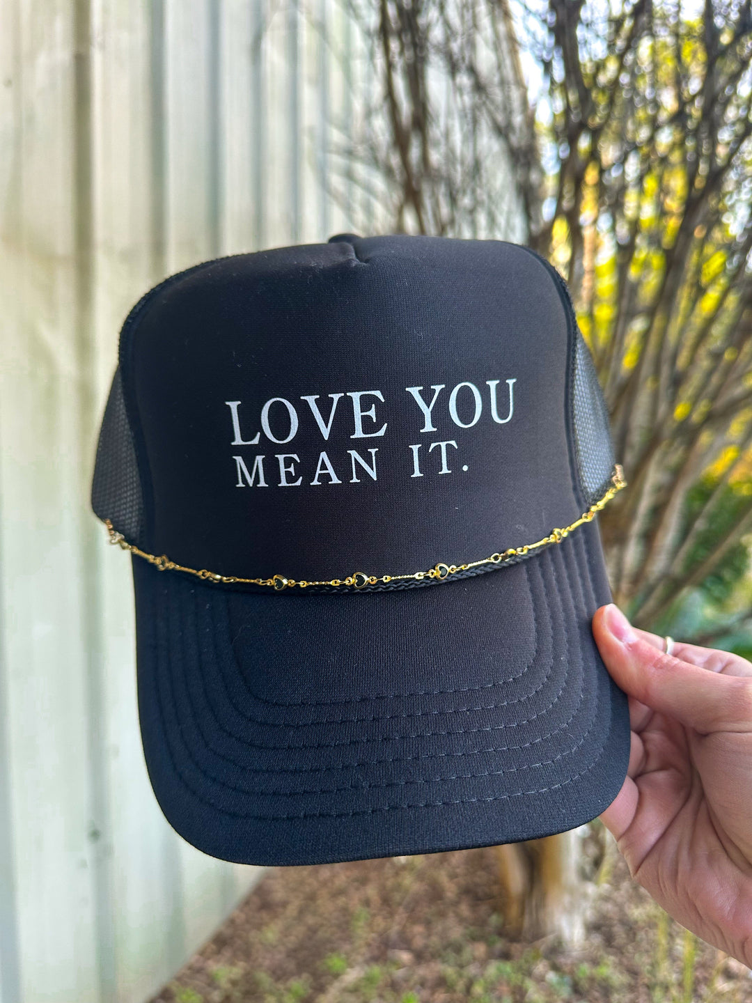 Love You Mean It BLACK Trucker