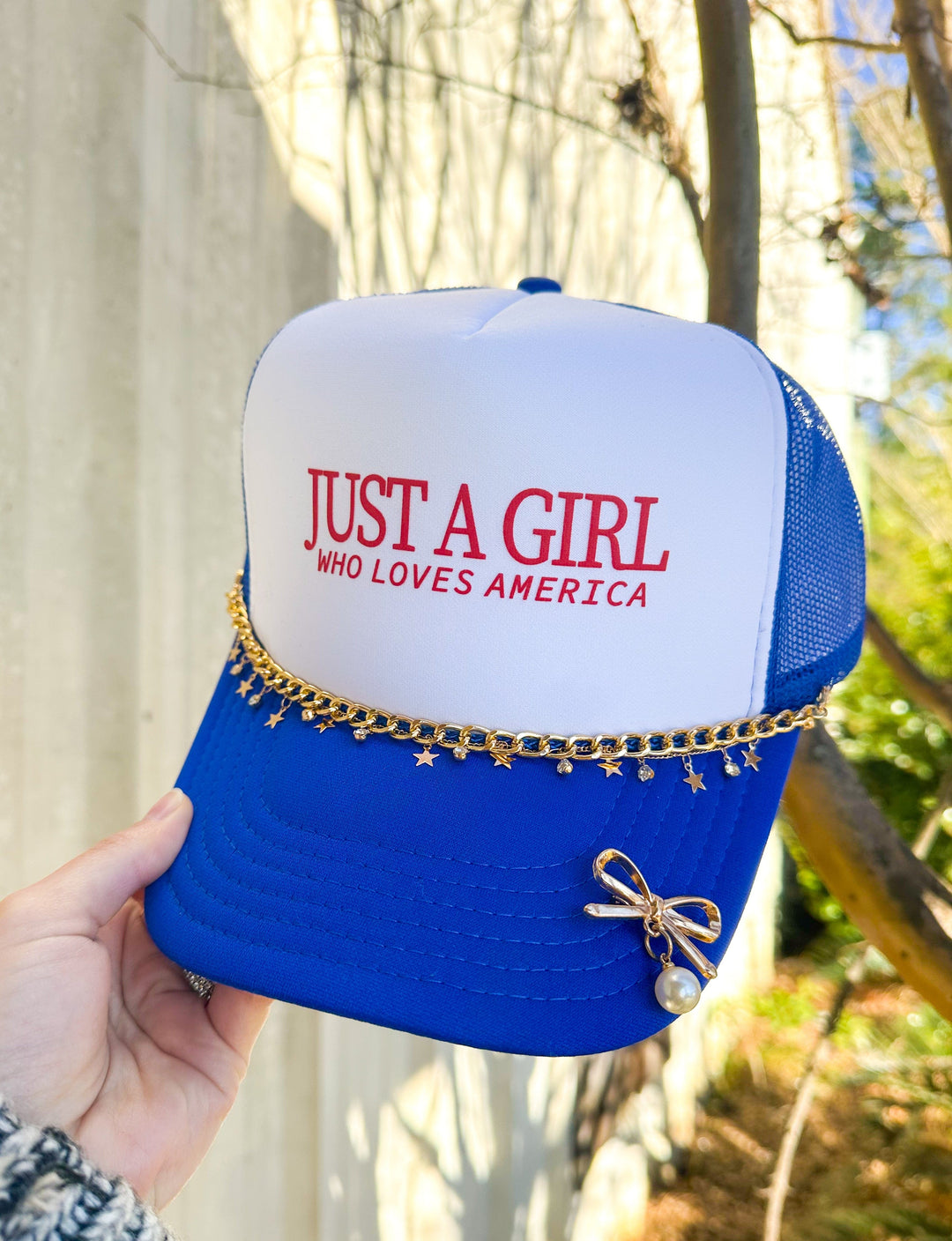 Just A Girl America Hat SET