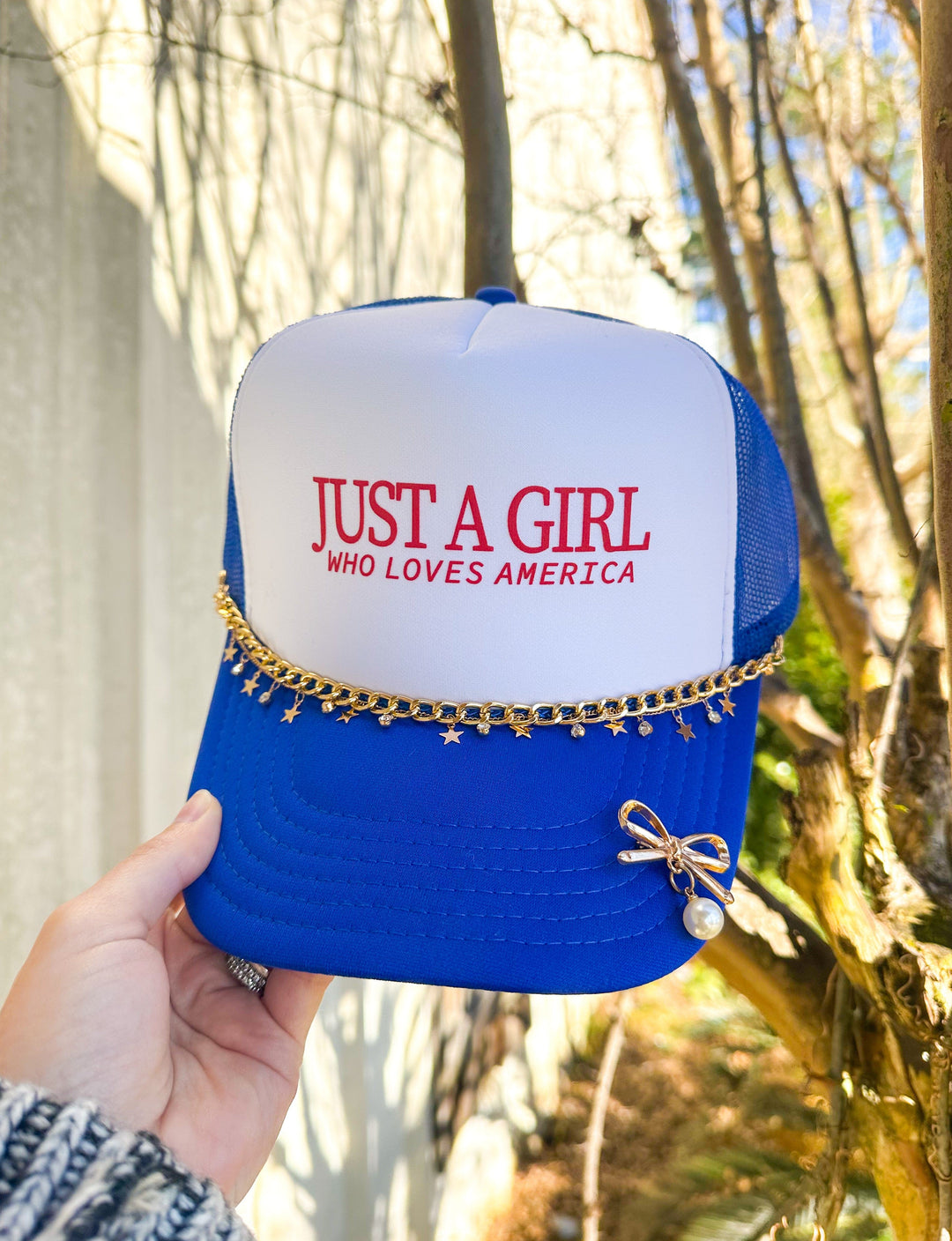 Just A Girl America Hat SET