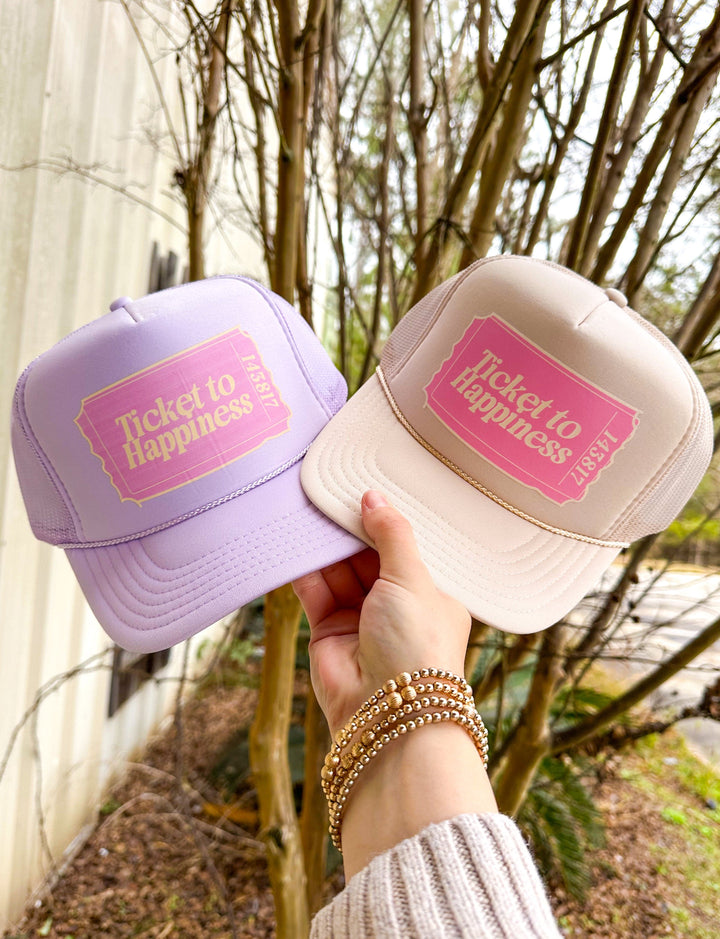Ticket To Happiness Cream Trucker