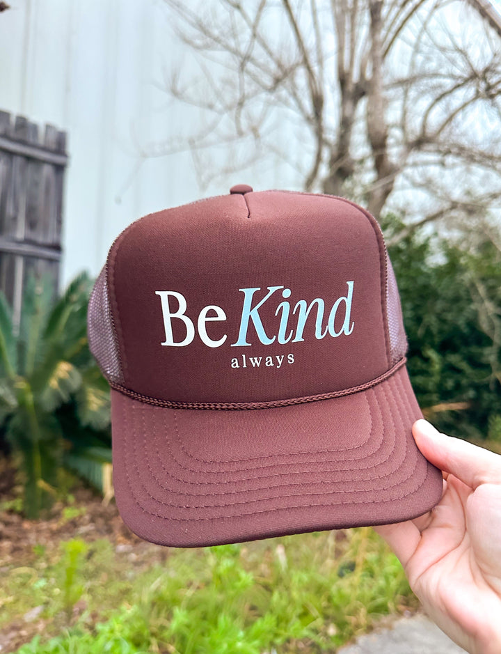 Be Kind Always Brown Trucker