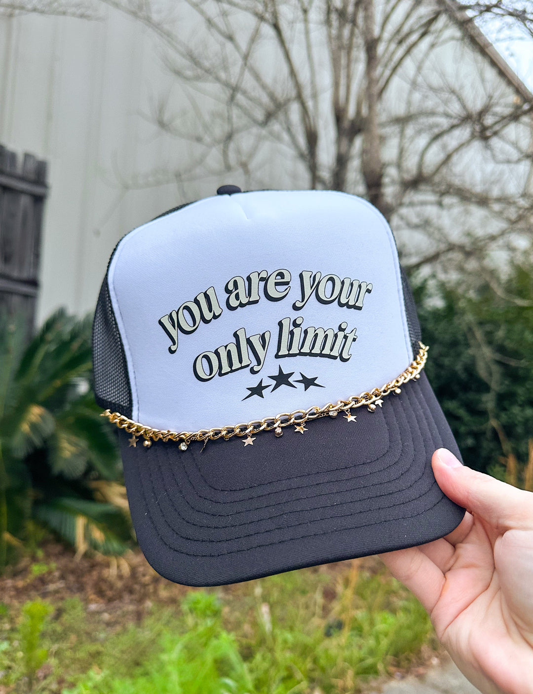 You are Your Only Limit White/Black Trucker