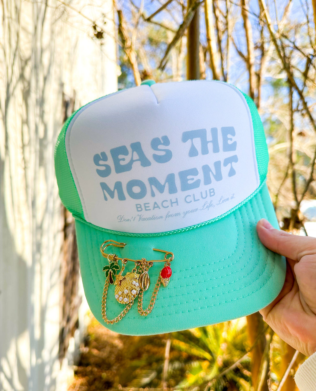 Seas The Moment White/Aqua Trucker