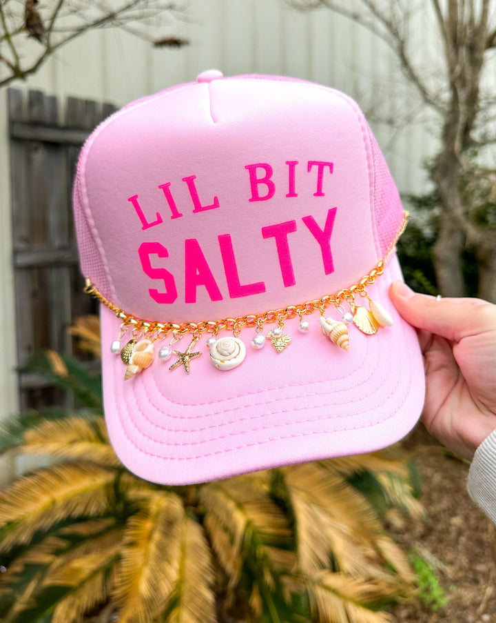 Lil Bit Salty Light Pink Trucker Hat