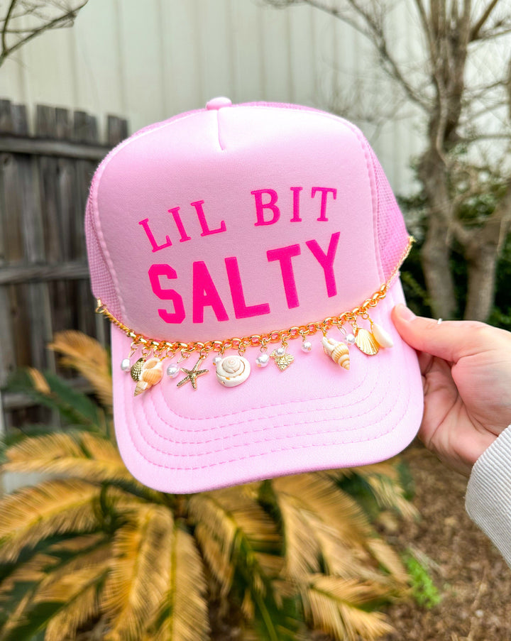 Lil Bit Salty Light Pink Trucker Hat