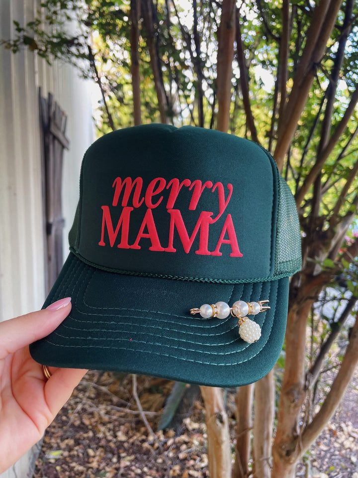 Merry Mama Dark Green Trucker Hat