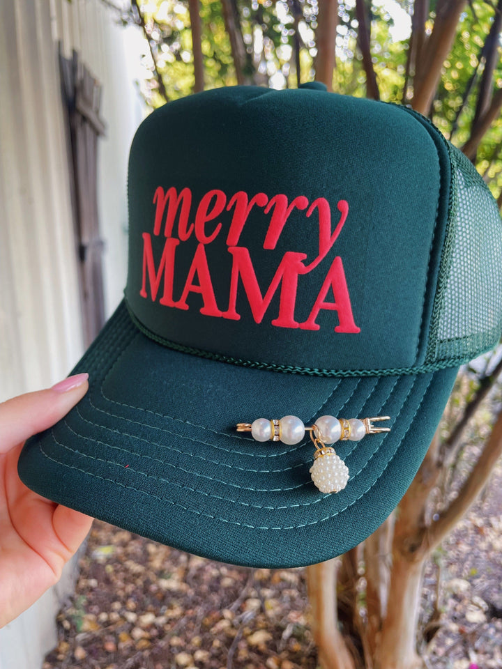 Merry Mama Dark Green Trucker Hat