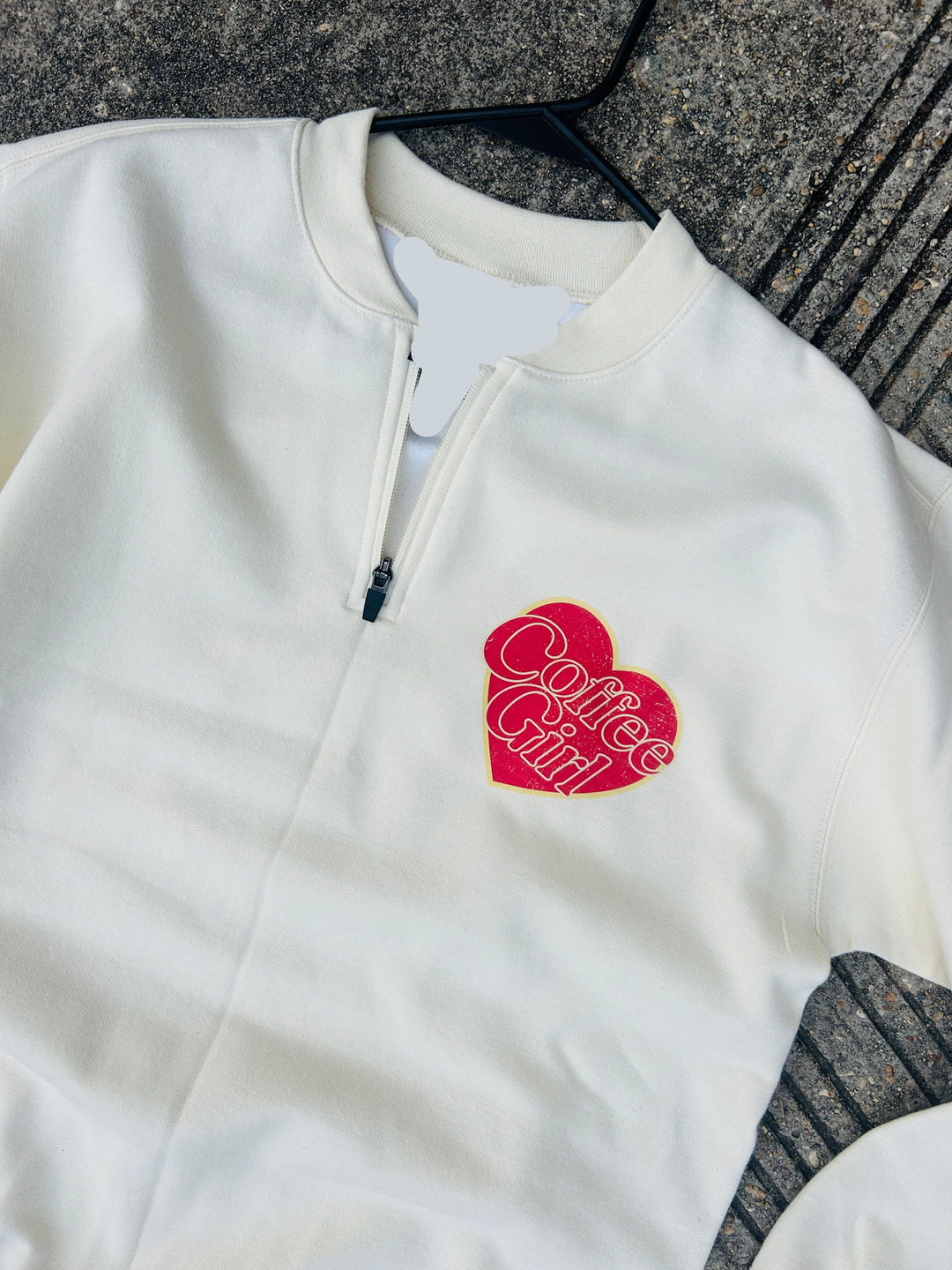 Coffee Girl Quarter Zip Sweatshirt