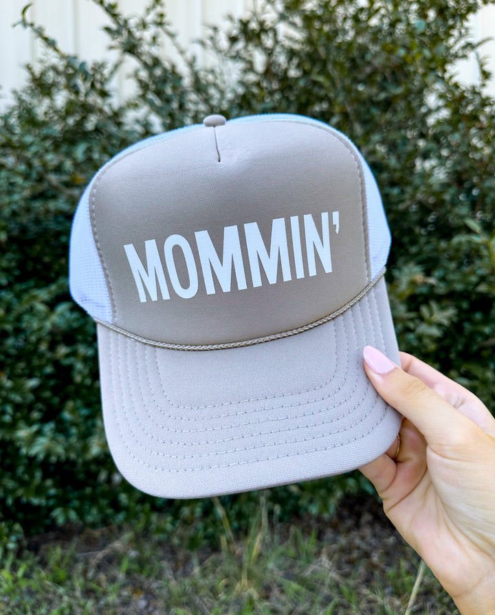 MOMMIN Khaki/White Trucker Hat